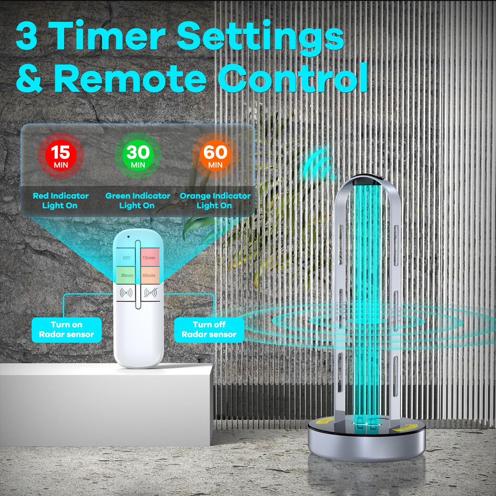 ZETAWALE remote control in hand for simple timer and power management