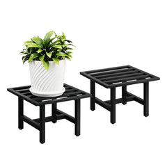 ZETONIQ front view of both plant stands showing sturdy support and clean design