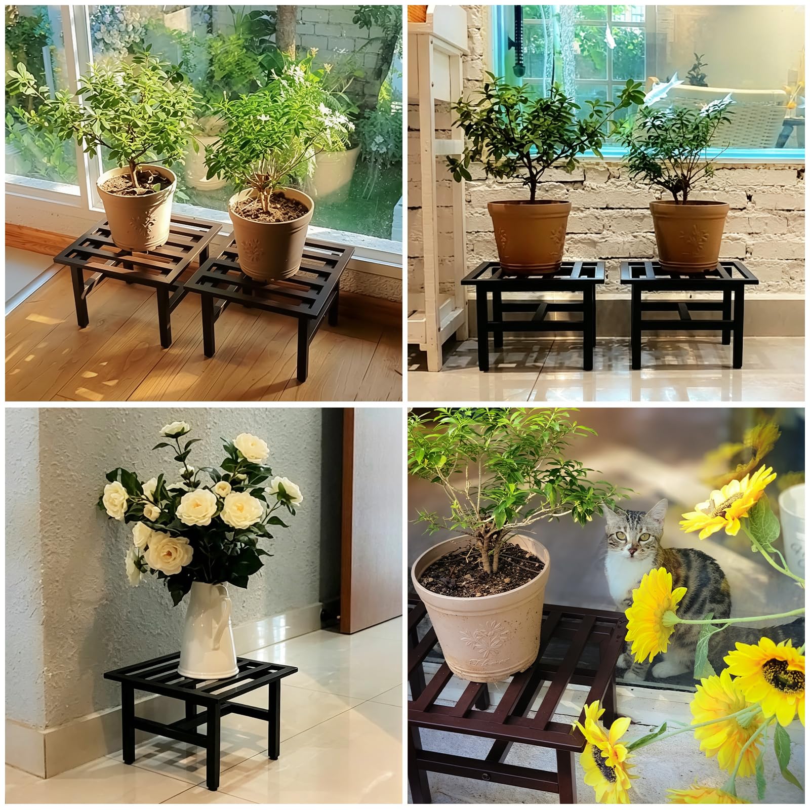 ZETONIQ three stands on patio showing outdoor display and stability benefit