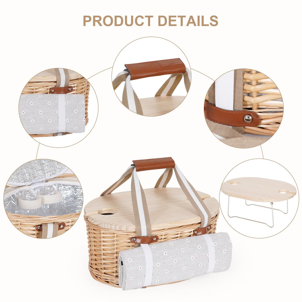 Zettfuly basket next to backpack showing compact size for travel