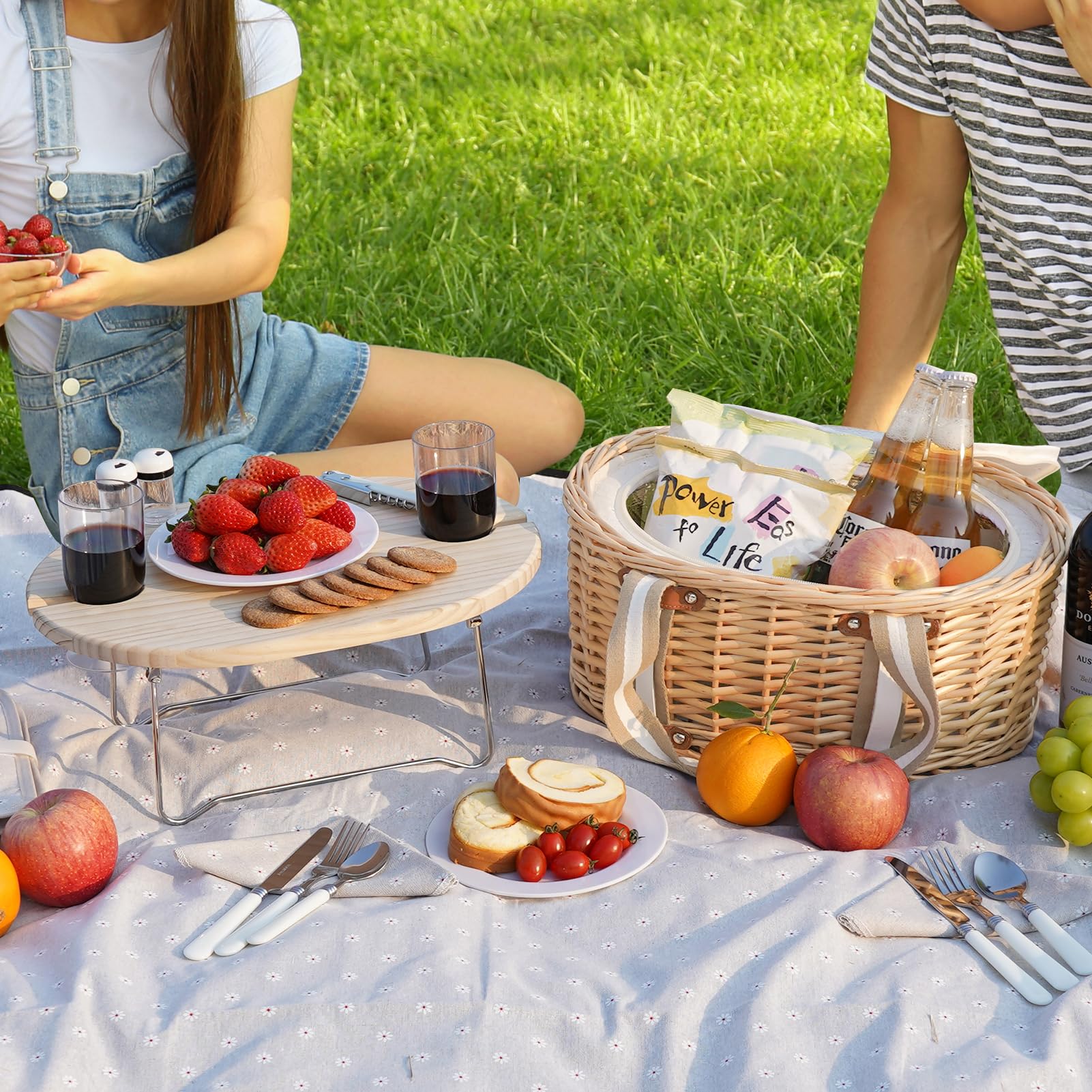 Zettfuly picnic in park lifestyle scene creating a relaxed outdoor dining vibe