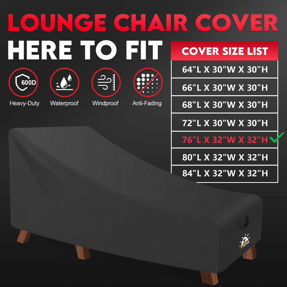 Zettum cover on chaise lounge demonstrating waterproof protection benefit