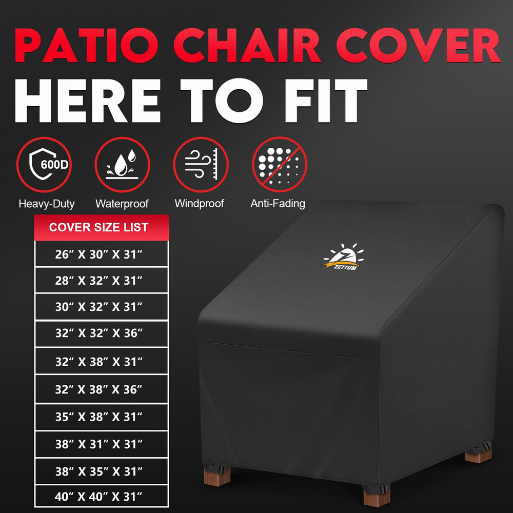 Zettum cover on wicker chair showing waterproof protection outdoors