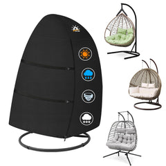 Zettum front view of cover protecting double egg chair, keeps furniture like-new