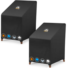 Zettum front view of cover protecting stacked chairs, durable protection