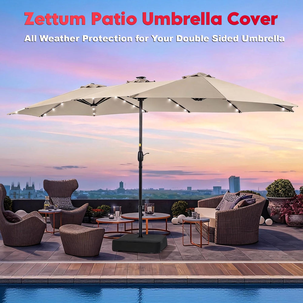 Zettum folded cover stored compactly for convenient off-season storage