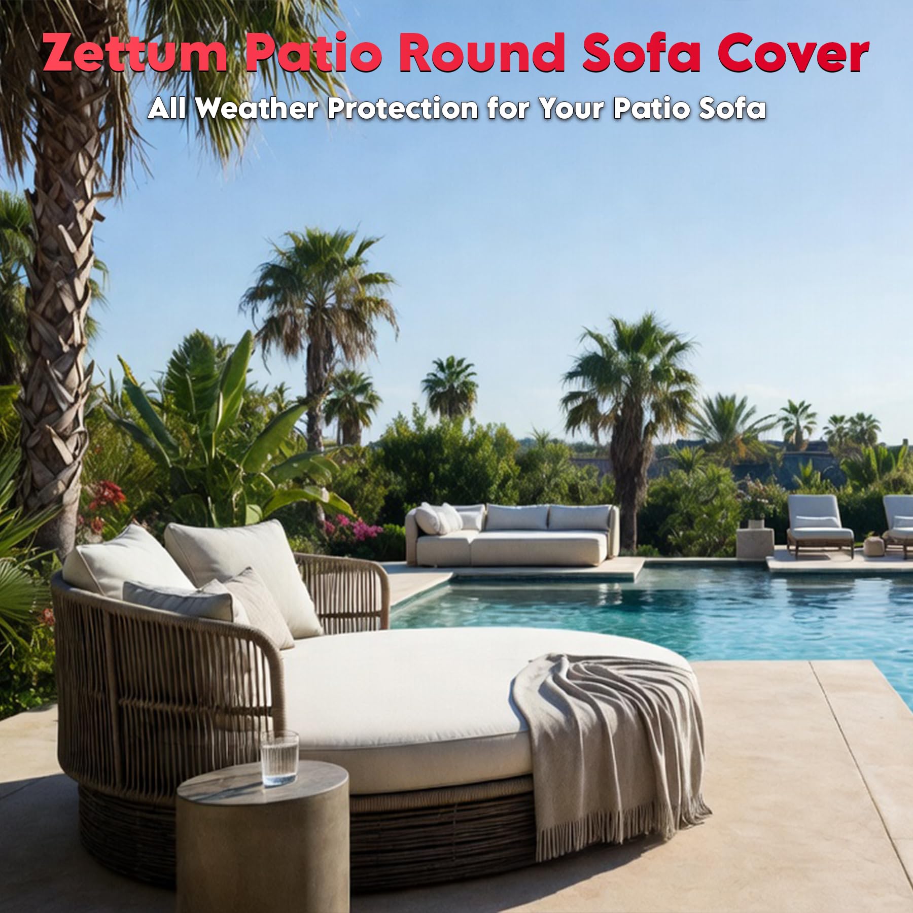 Zettum water beading on cover demonstrating waterproof protection