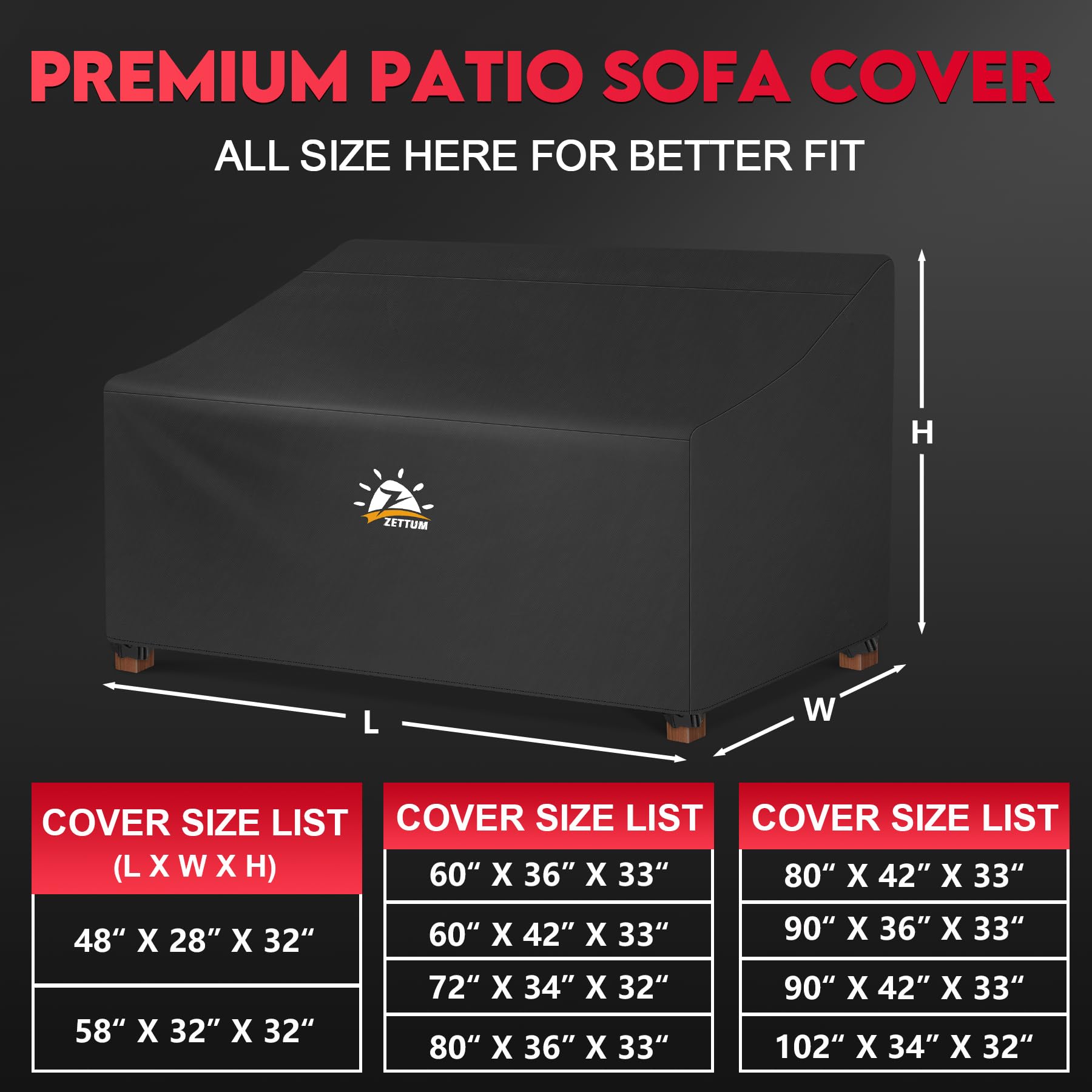 Zettum water beading on cover demonstrating waterproof protection