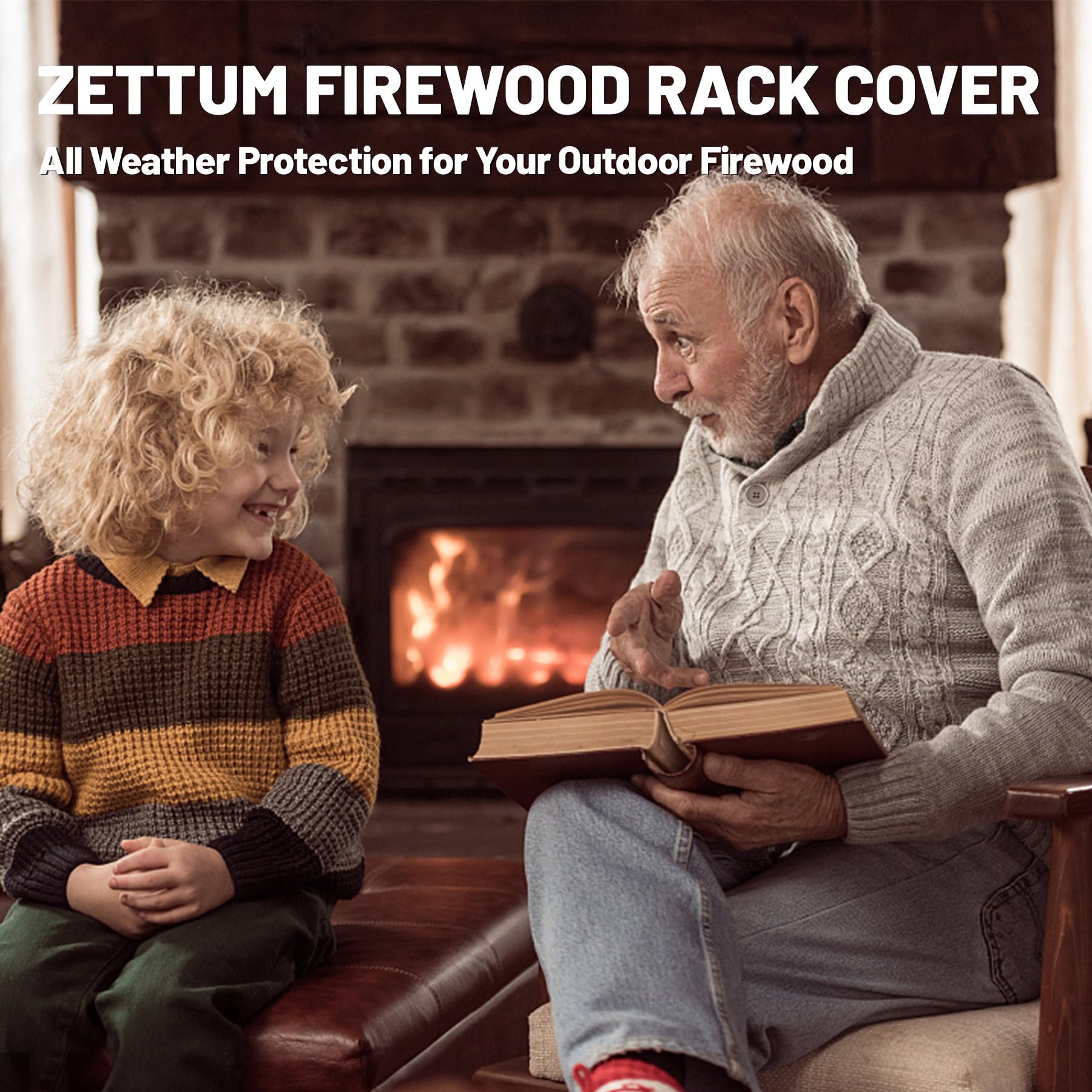 Zettum cover shedding snow and rain protecting wood from moisture damage