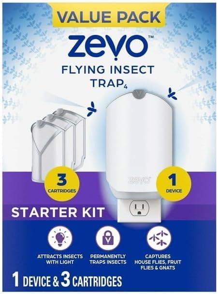 ZEVO device front view showing compact design and easy-refill benefit