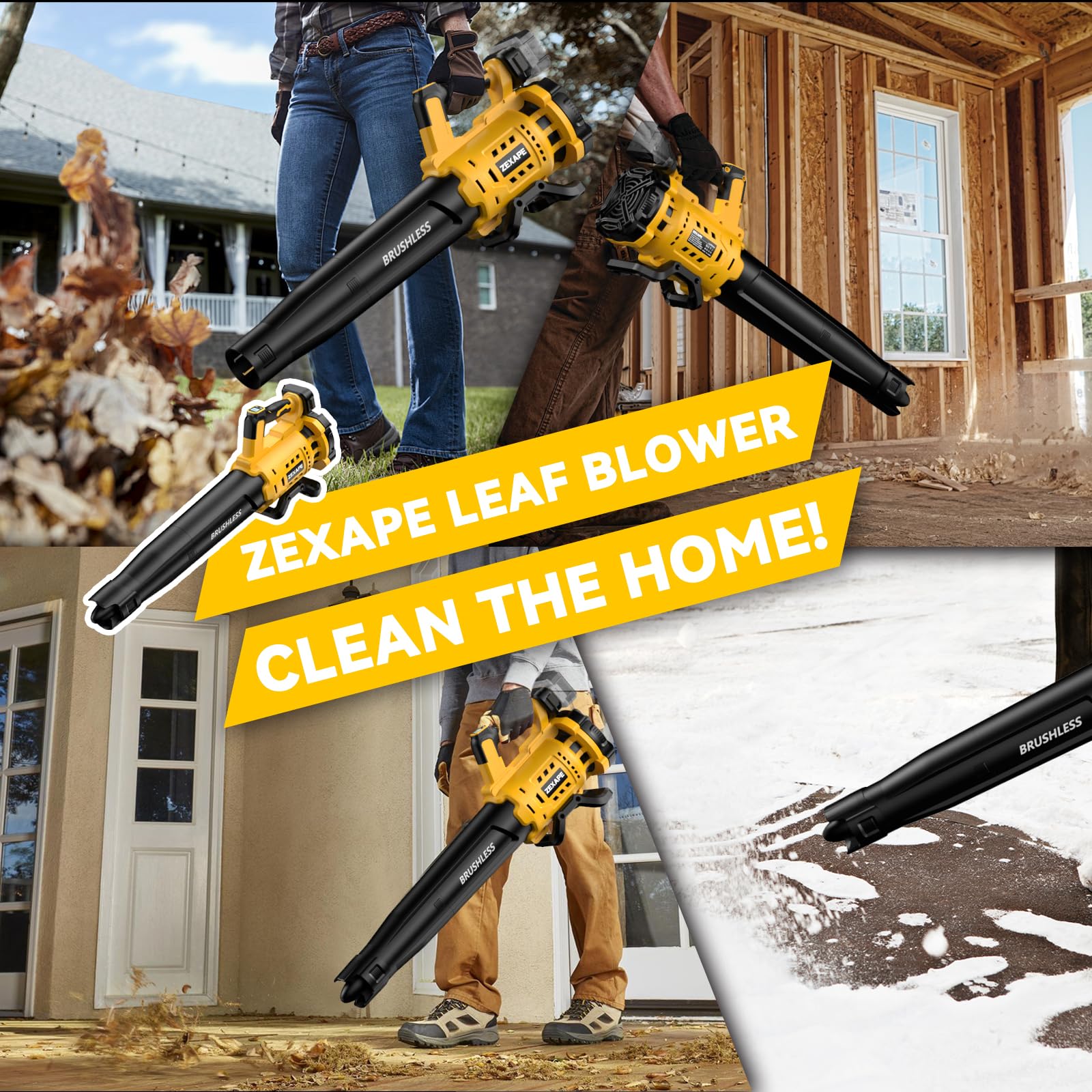 ZEXAPE rear handle grip showing ergonomic control for longer tasks