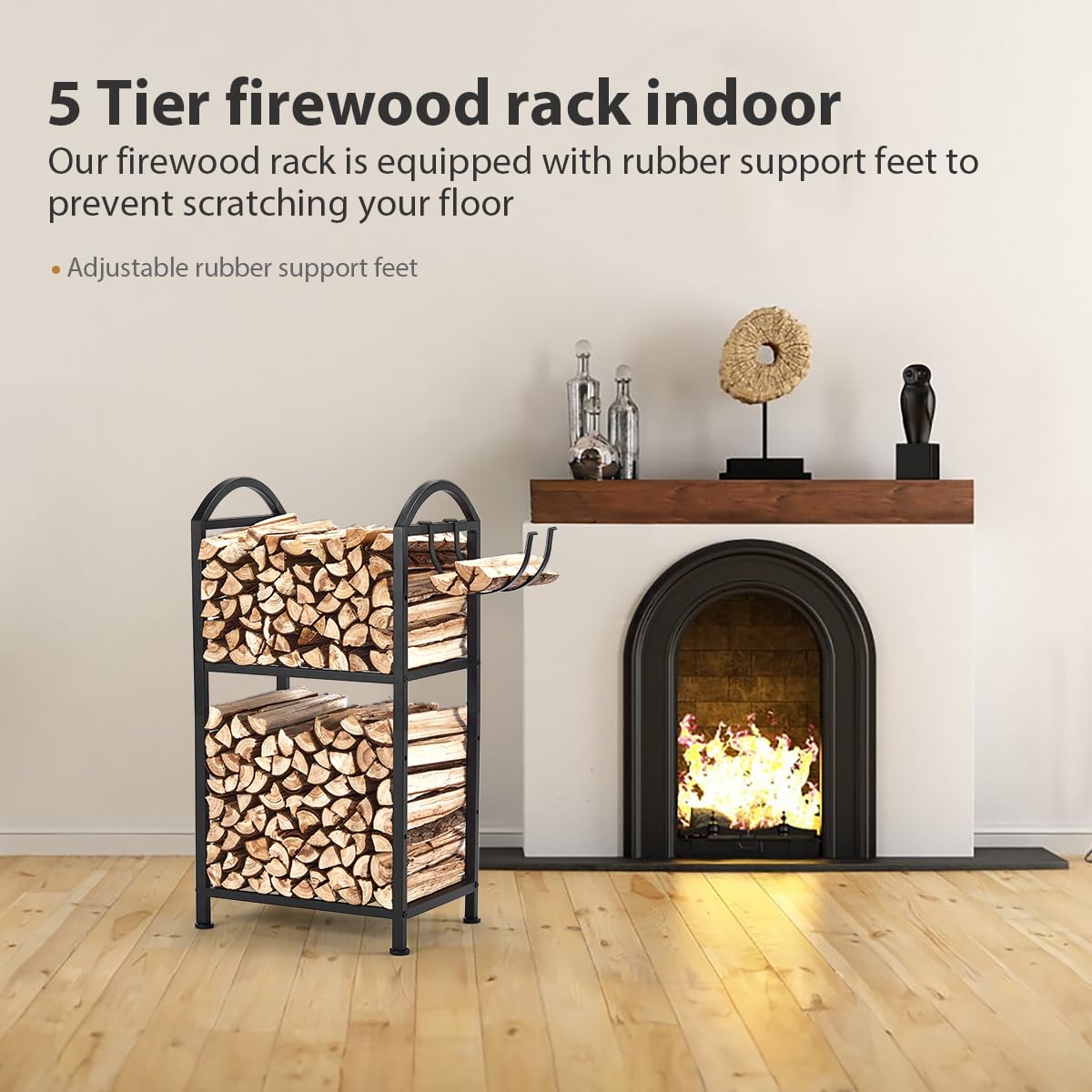 ZEXVIDA stacked logs showing rack capacity and space-saving footprint