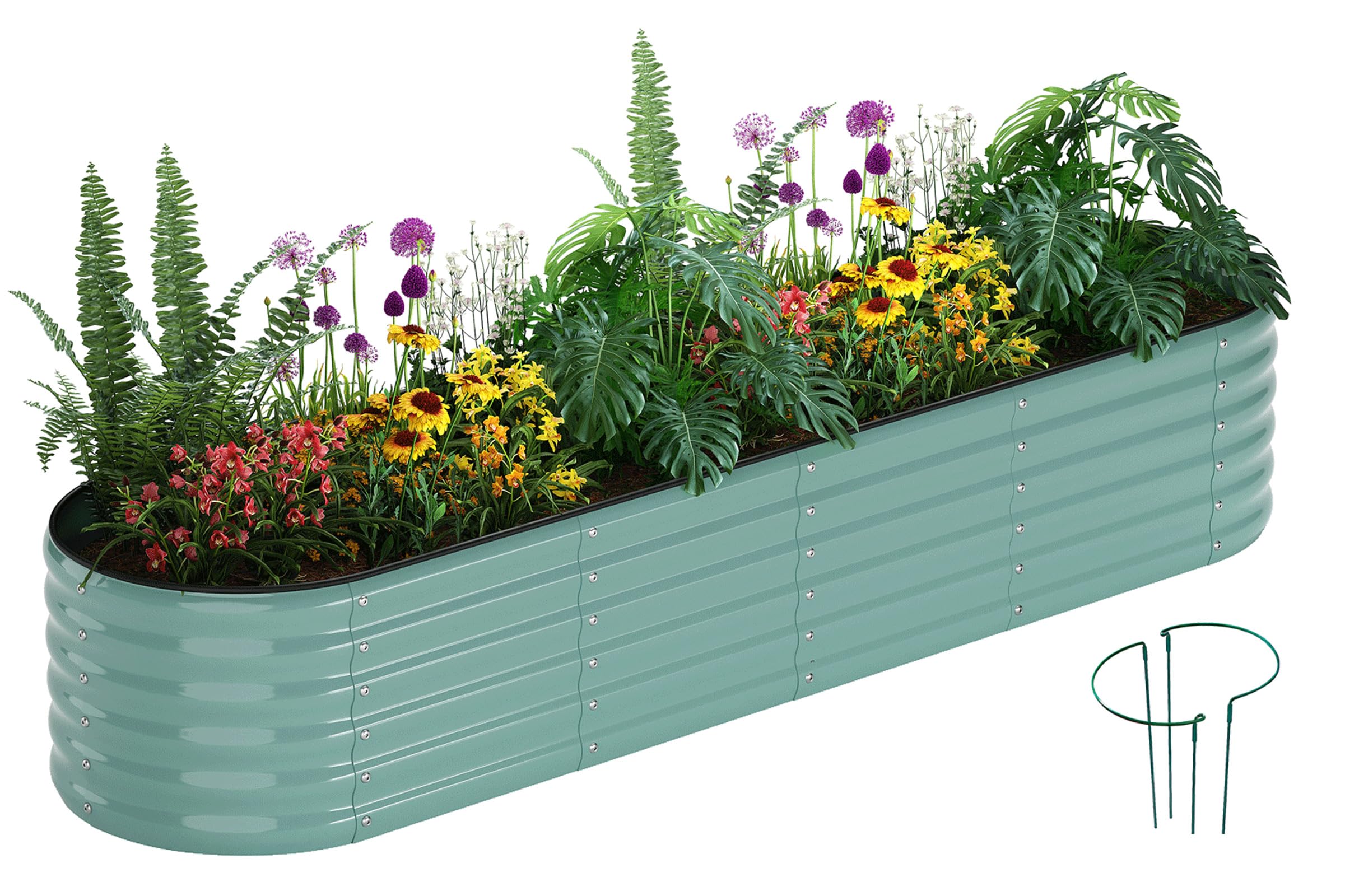 ZFHgarden front view of assembled raised planter showing neat borders and durable finish