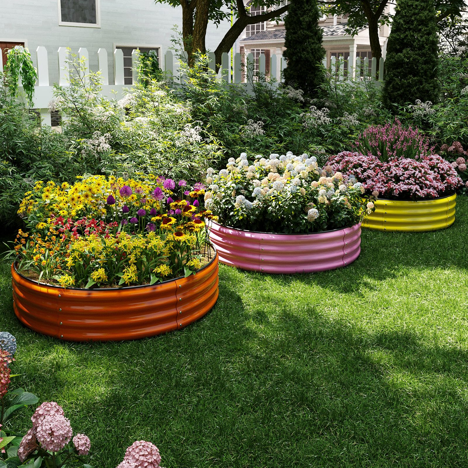 ZFHgarden raised bed beside a ruler illustrating 4x2x1 ft dimensions for space planning