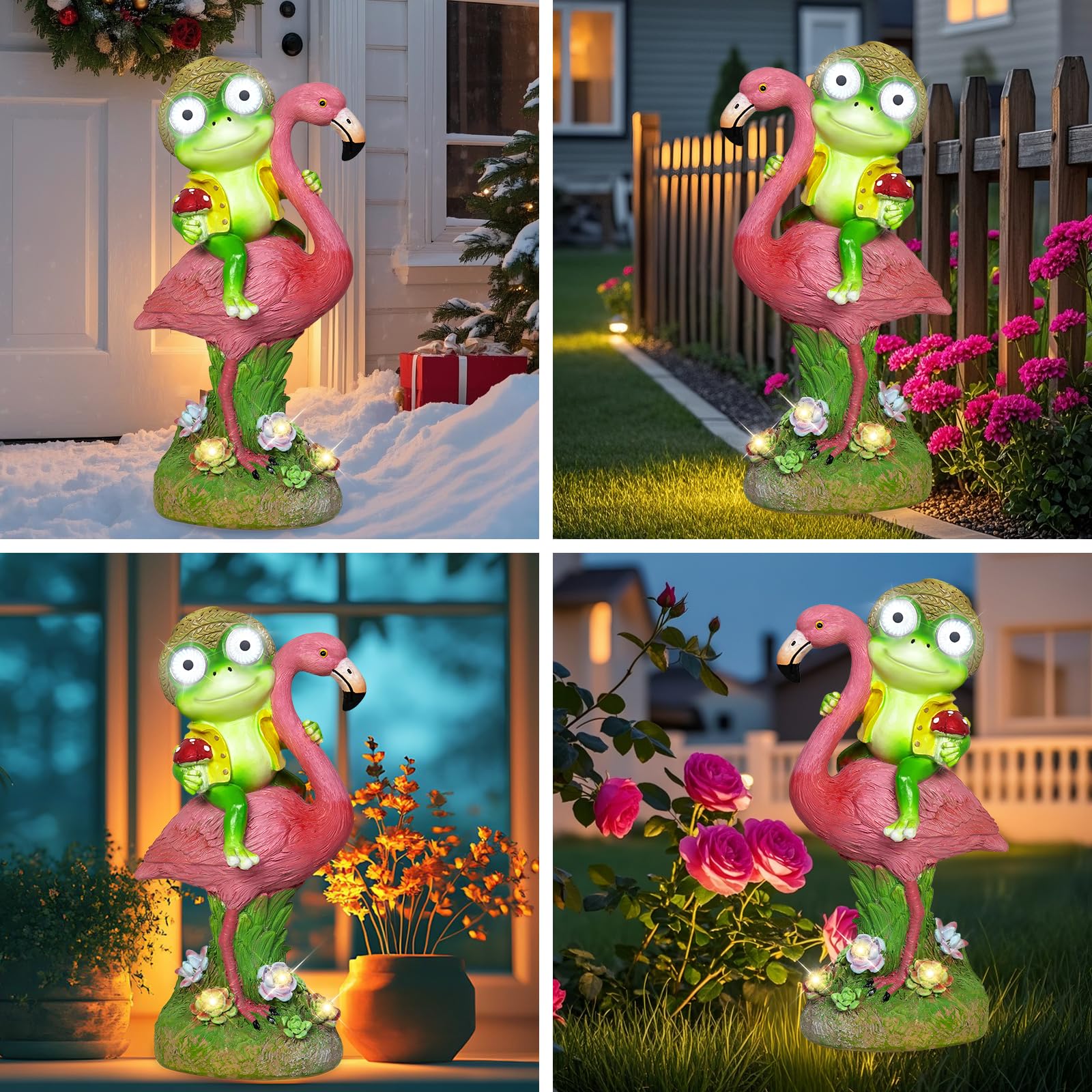 ZFNN statue placed in garden demonstrating decorative curb appeal