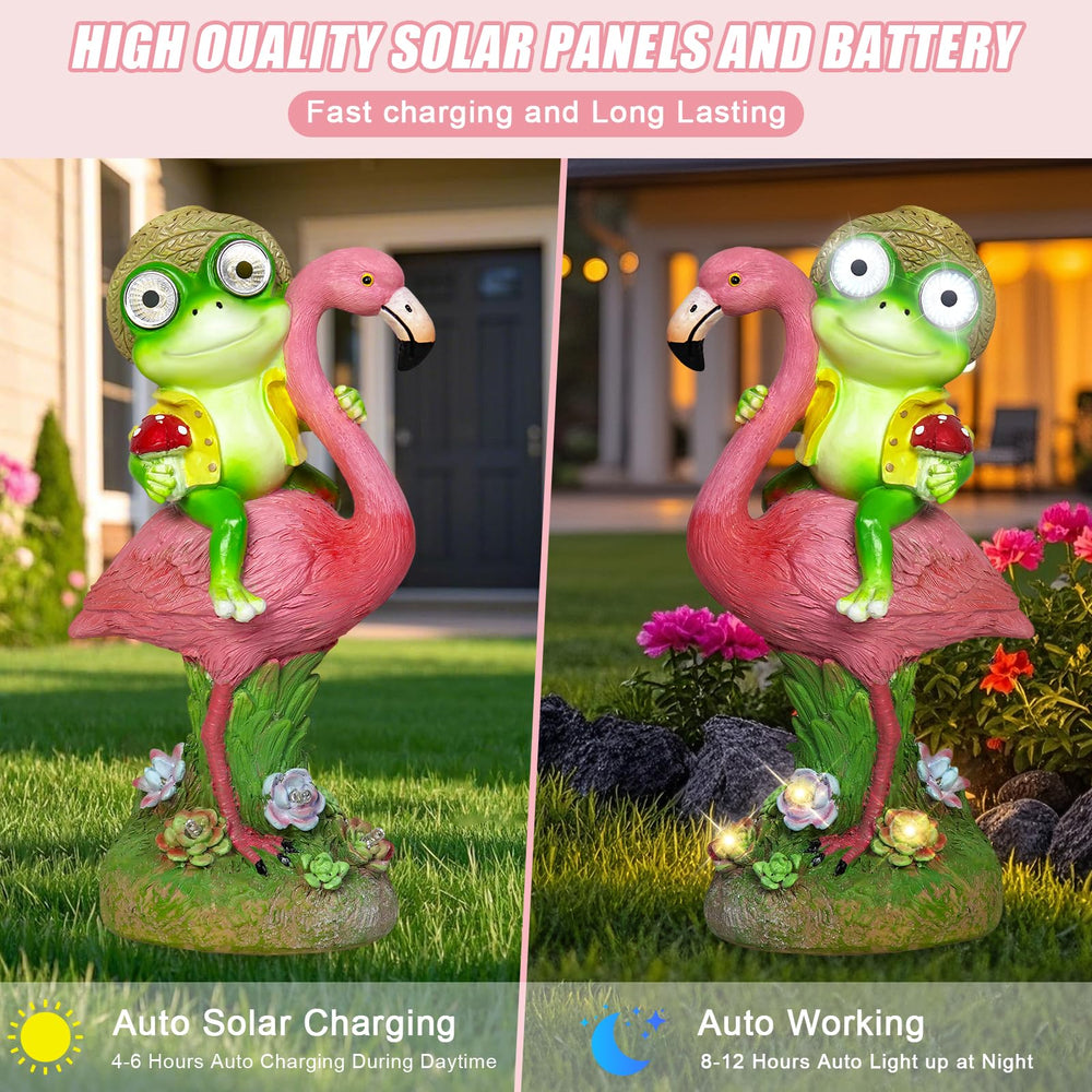 ZFNN side detail showing frog hat and flamingo posture for charming texture
