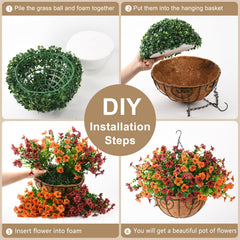 ZFProcess coir basket and liner detail highlighting natural texture and neat installation