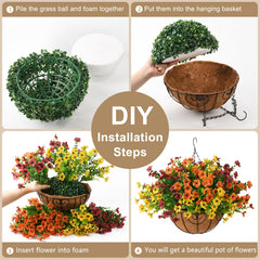ZFProcess faux mums branch detail showing realistic petals and leaves