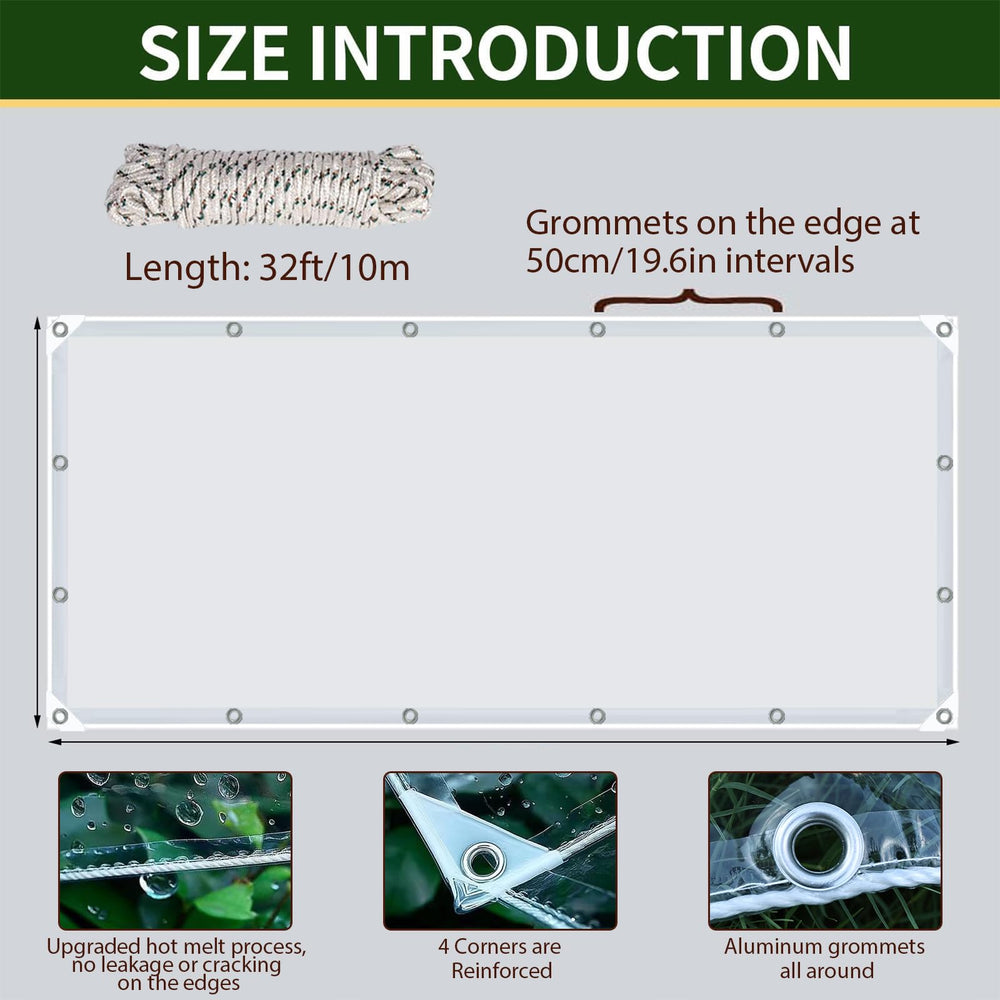 ZGLCQSGY folded tarp packaged with nylon rope included for immediate installation