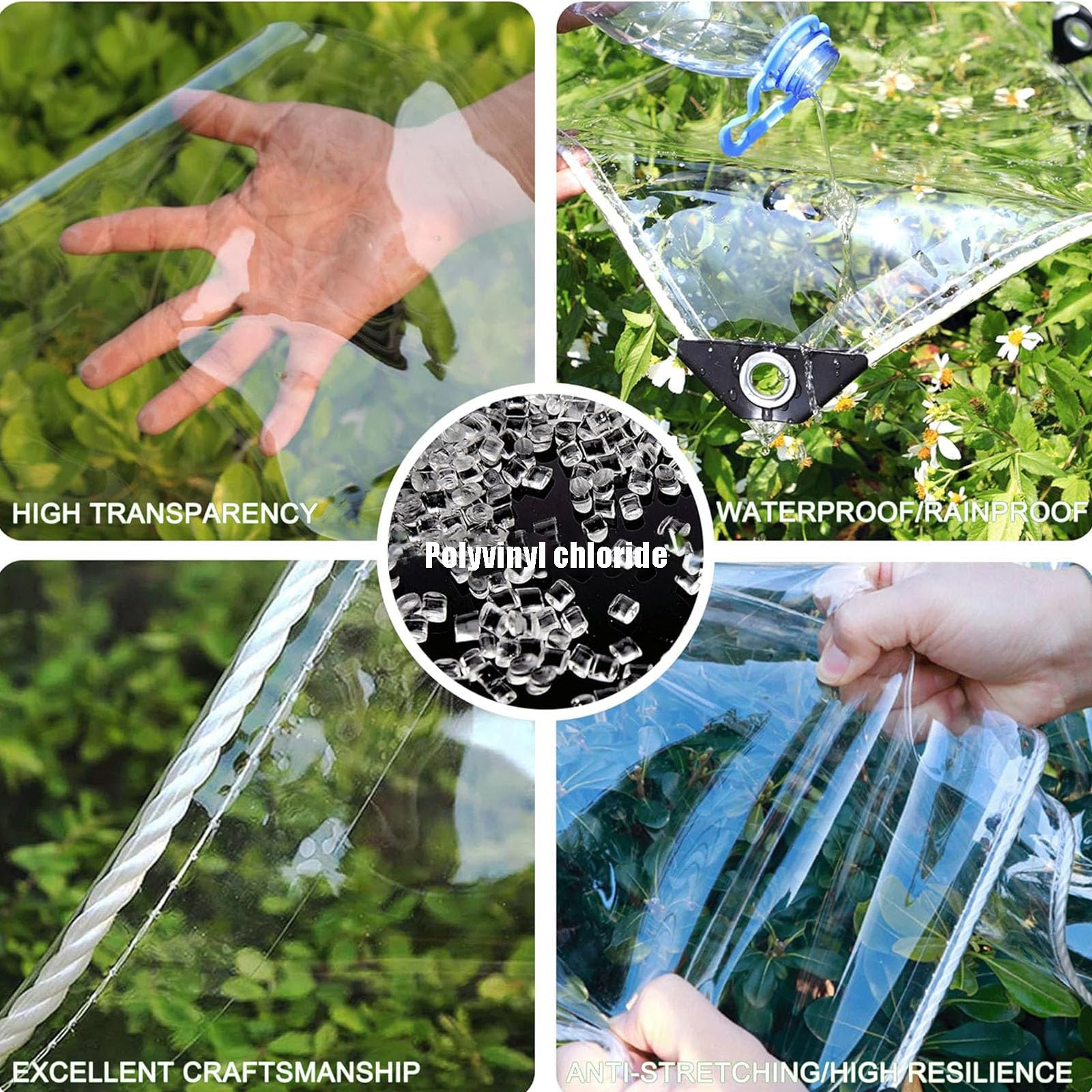 ZGLCQSGY transparent tarp used as greenhouse cover showing plant protection