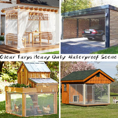 ZGLCQSGY transparent tarp over plants allowing sunlight and sheltering from rain
