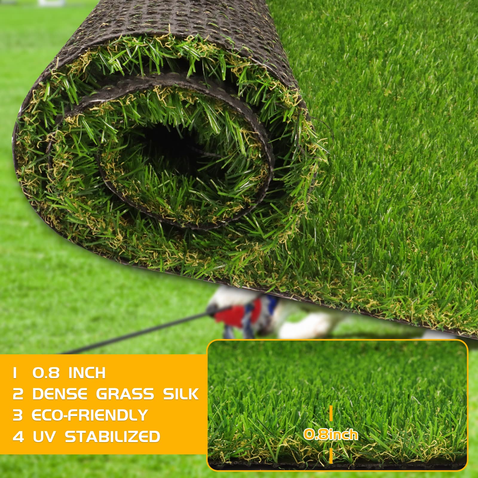 ZGR HOME&GARDEN reinforced rubber backing detail for durable support