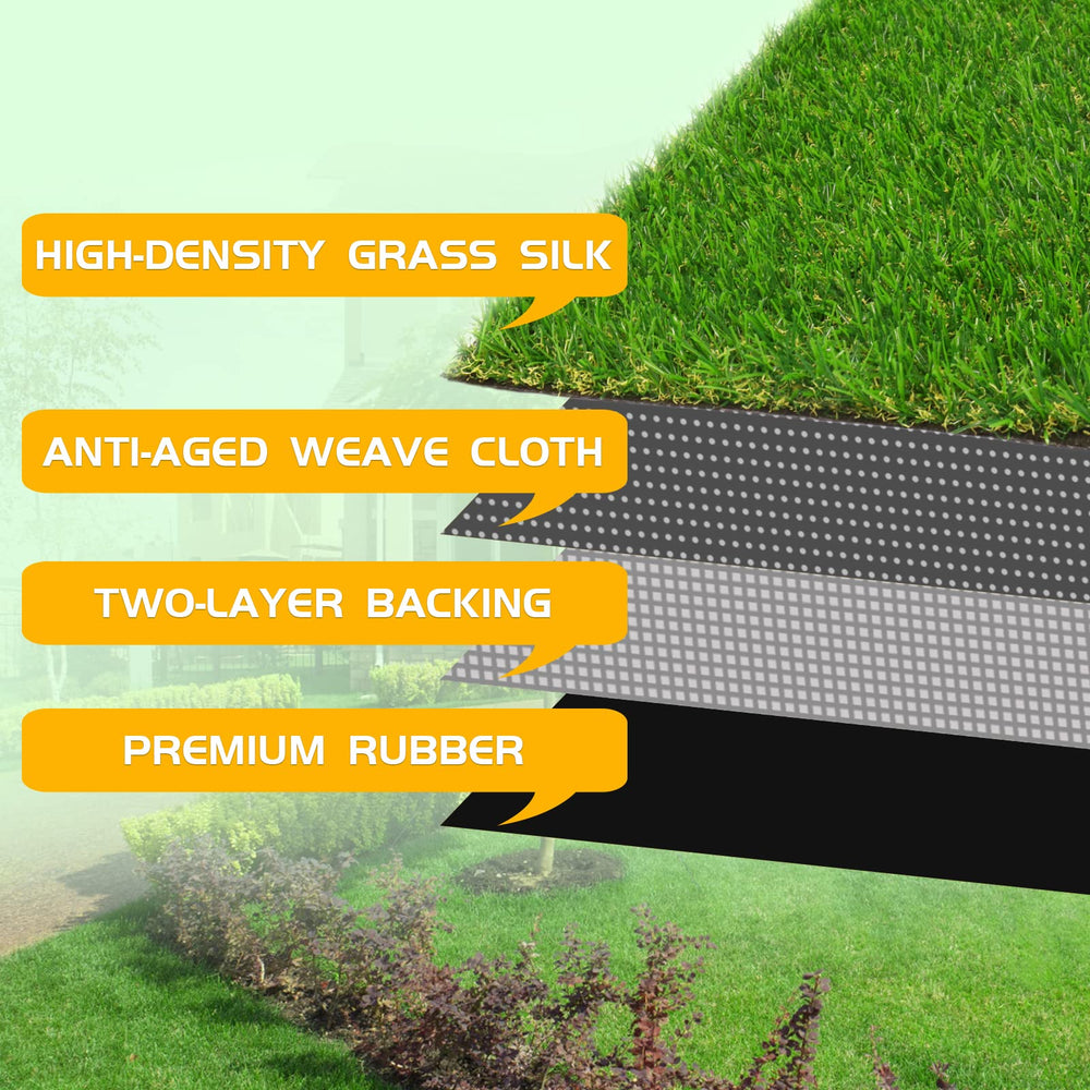 ZGR HOME&GARDEN turf placed on patio providing instant low-maintenance greenery