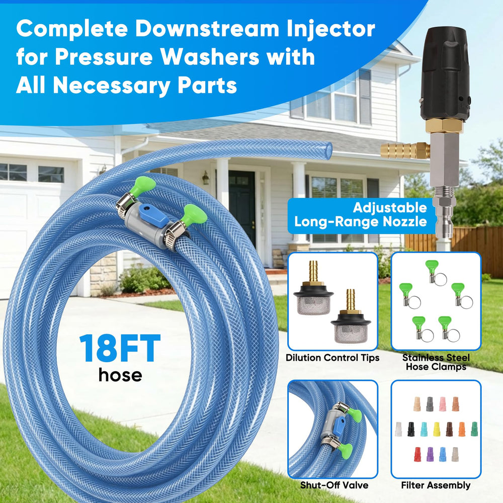 Zgrao 18ft heat-resistant suction hose with filter enabling distant chemical draw