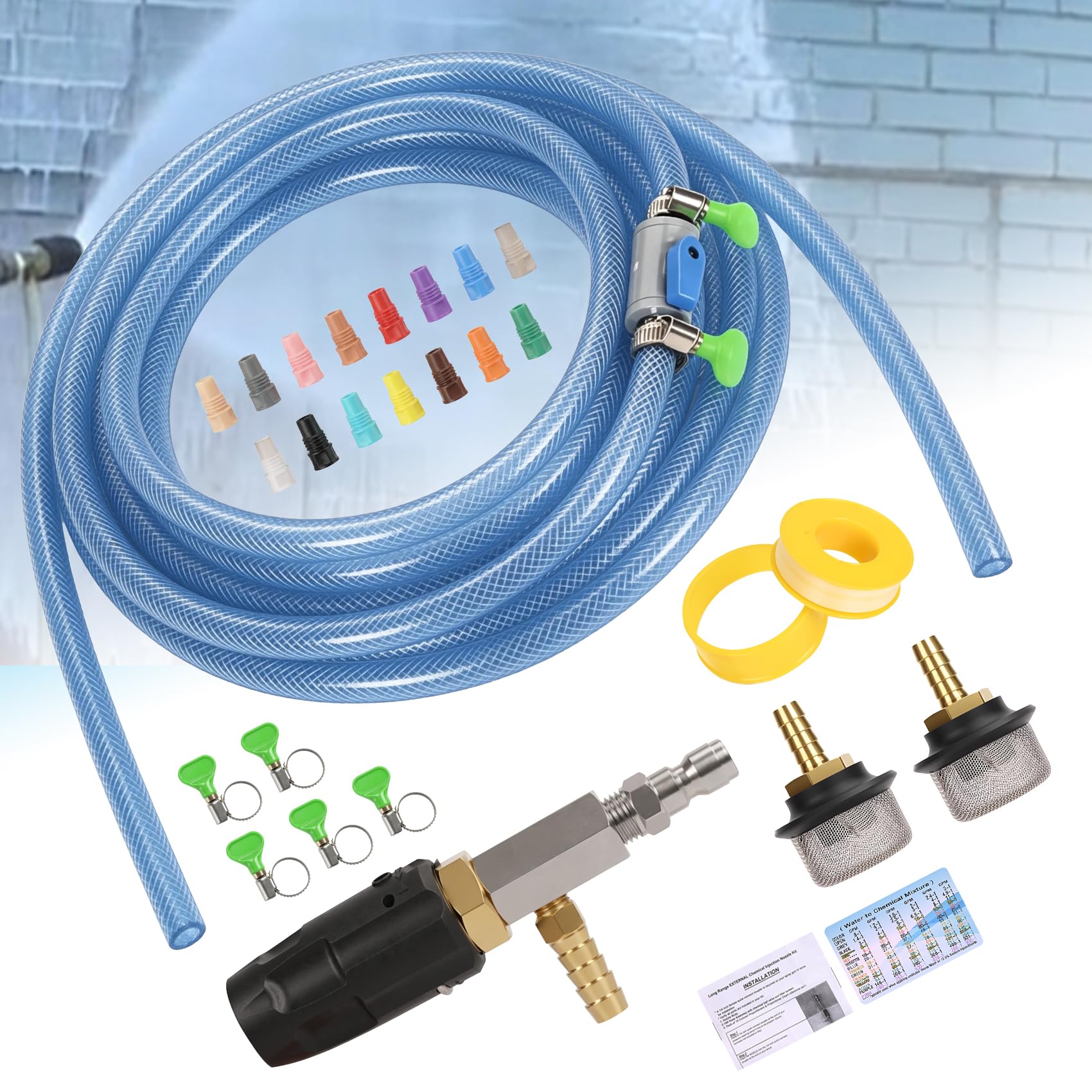 Zgrao front view of nozzle kit showing complete downstream sprayer, protects equipment