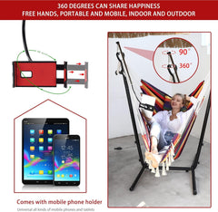 ZGZEYU phone holder rotated demonstrating hands-free device convenience