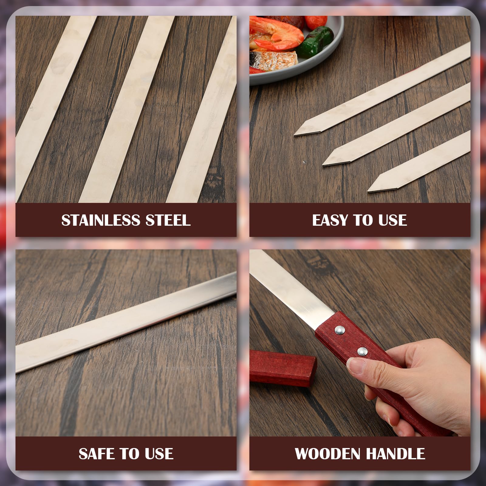Zhehao wooden handle detail offering cool-grip comfort and safety benefit