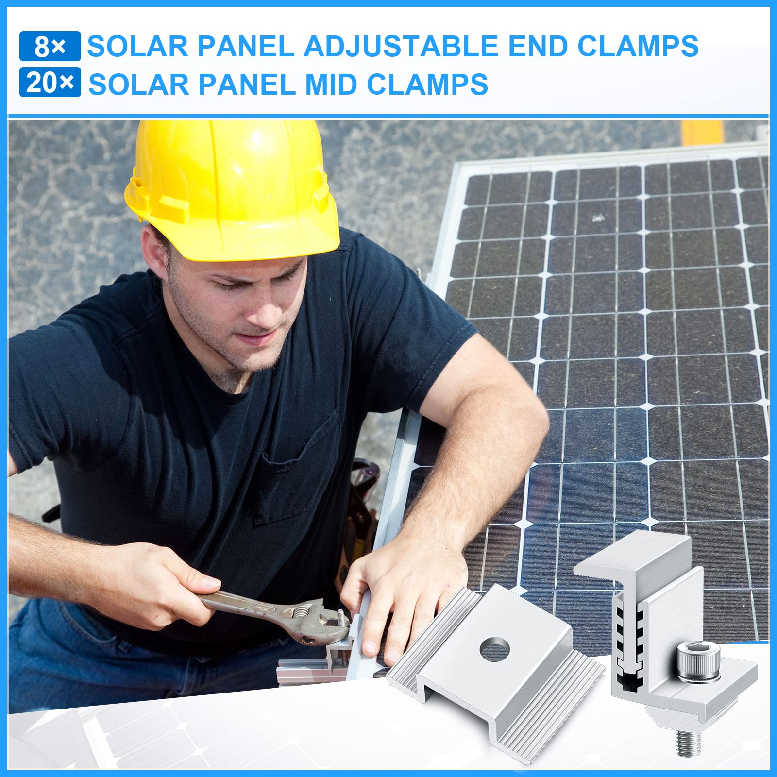 Zhengmy clamp in use on rail securing panel for stable, vibration-resistant mounting