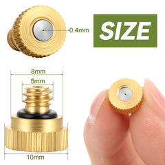 Zhengmy close-up of stainless steel 0.4mm orifice for consistent fine mist and clog resistance