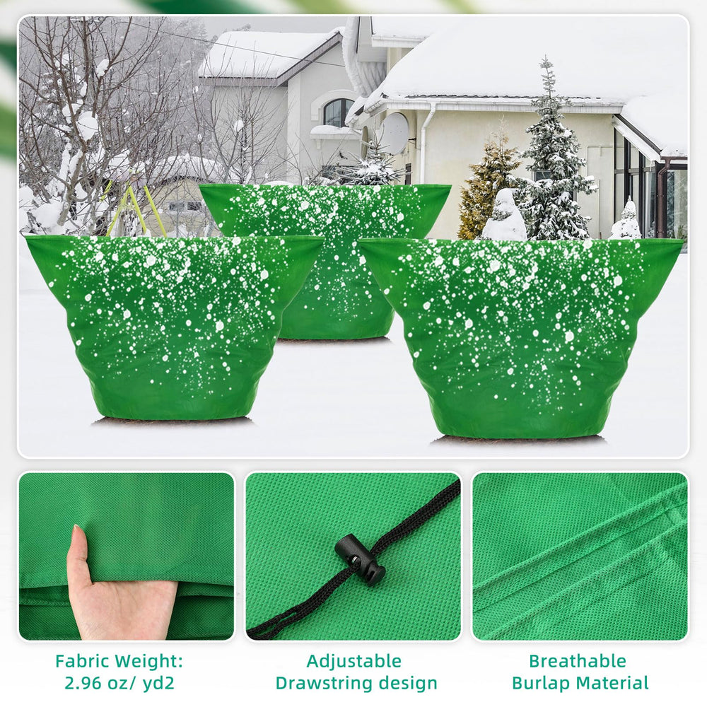 Zhengmy drawstring detail secured at plant base for windproof benefit