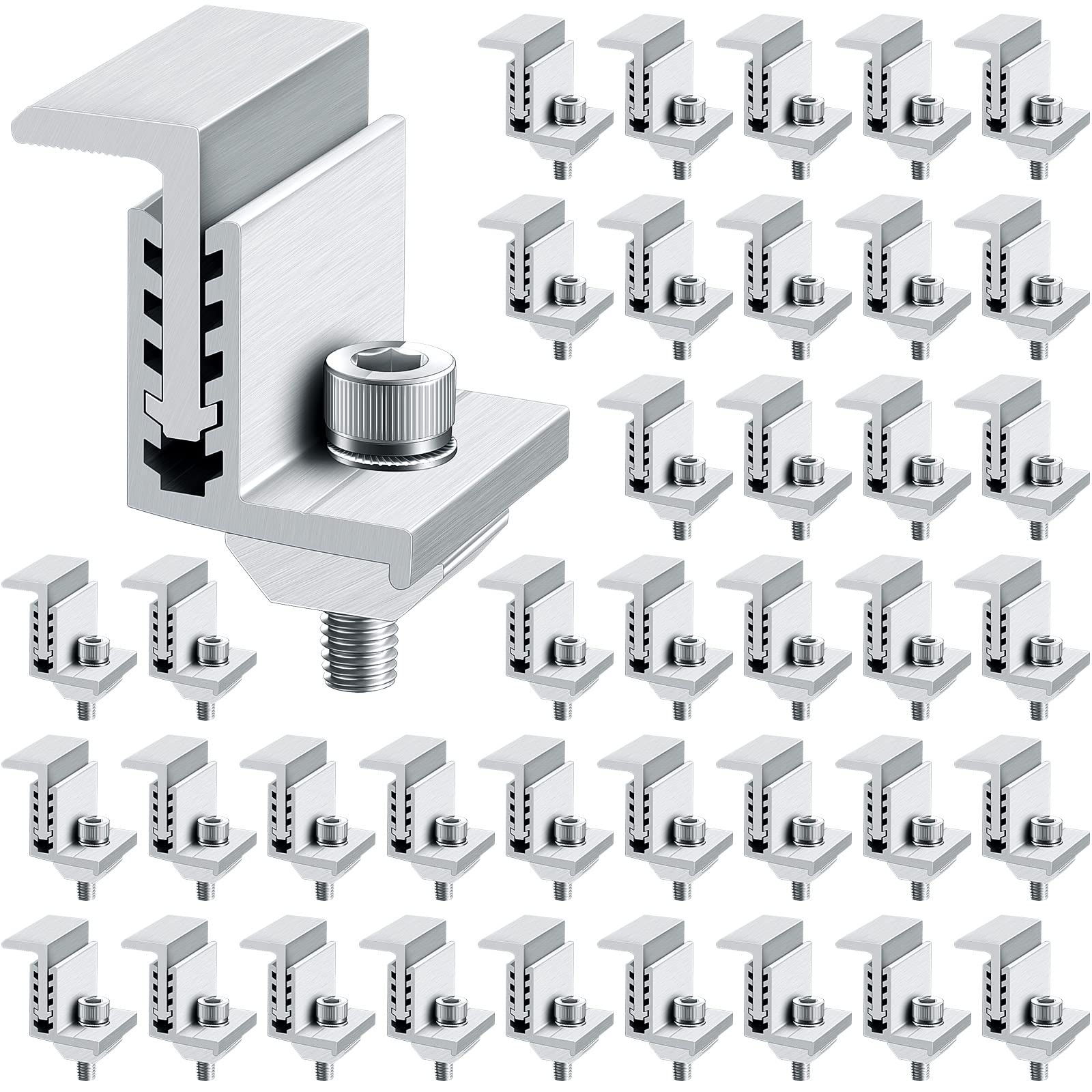 Zhengmy front view of 40-pack clamp kit showing organized components and convenience