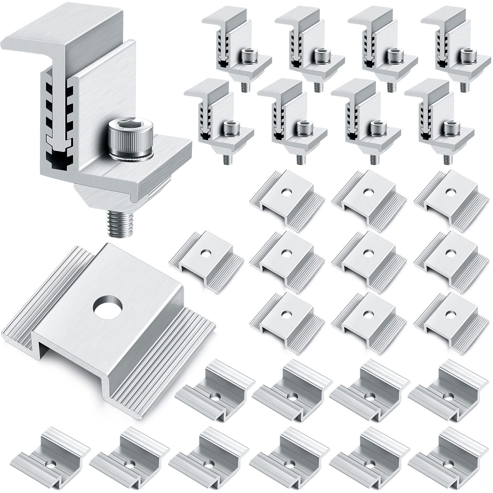 Zhengmy front view clamp kit showing organized 28-piece set and quick install benefit