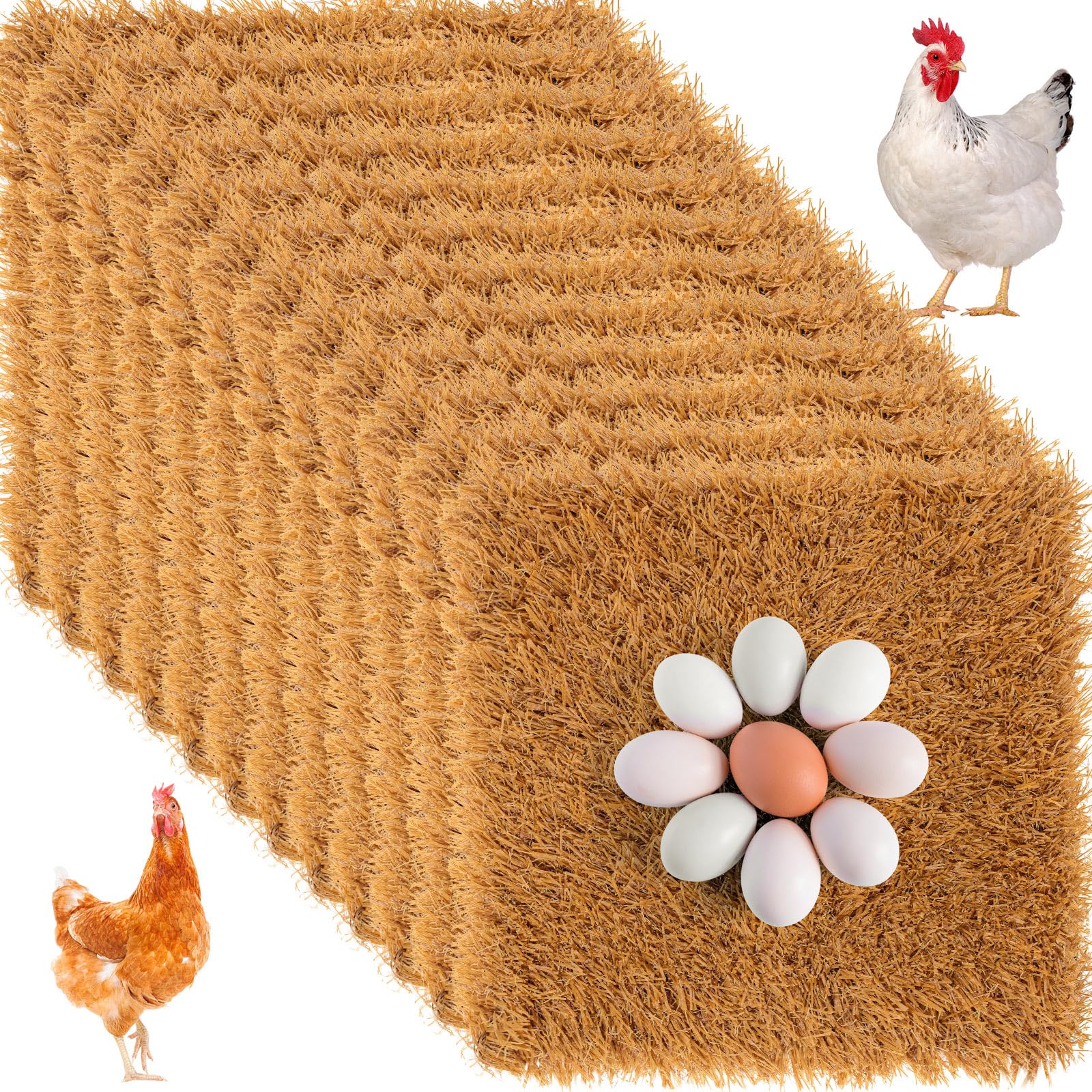 Zhengmy front view of brown nesting pads showing neat stack and benefit of ready replacement