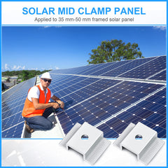 Zhengmy mid clamp installed on rail demonstrating stable panel connection benefit