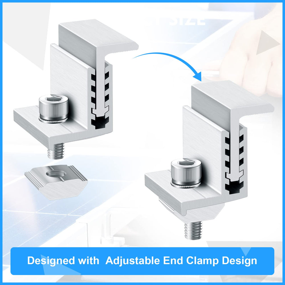Zhengmy clamp next to ruler showing size range for 35–50 mm panel frames