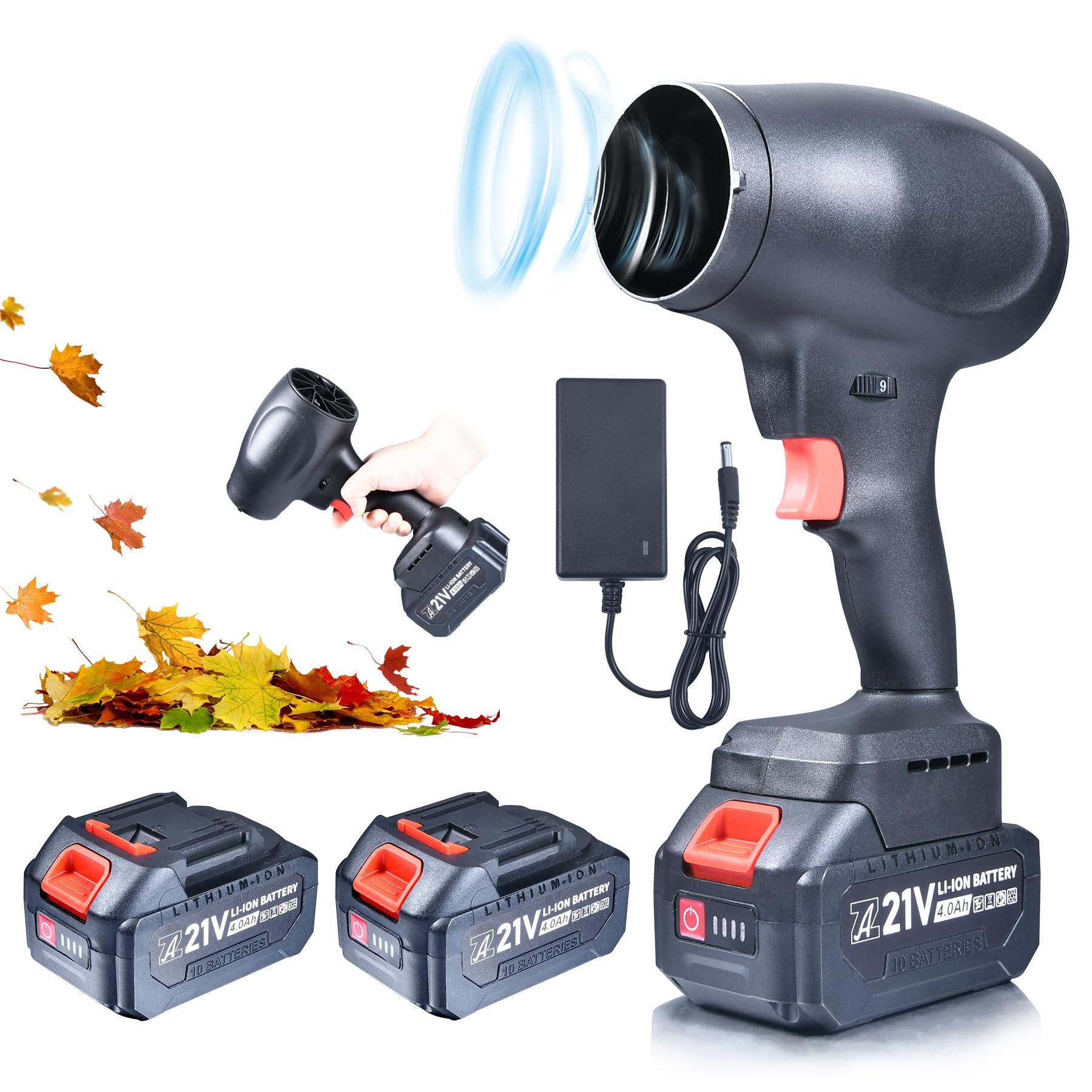 ZHONG AN front view of blower showing ergonomic grip and controls, enabling comfortable use