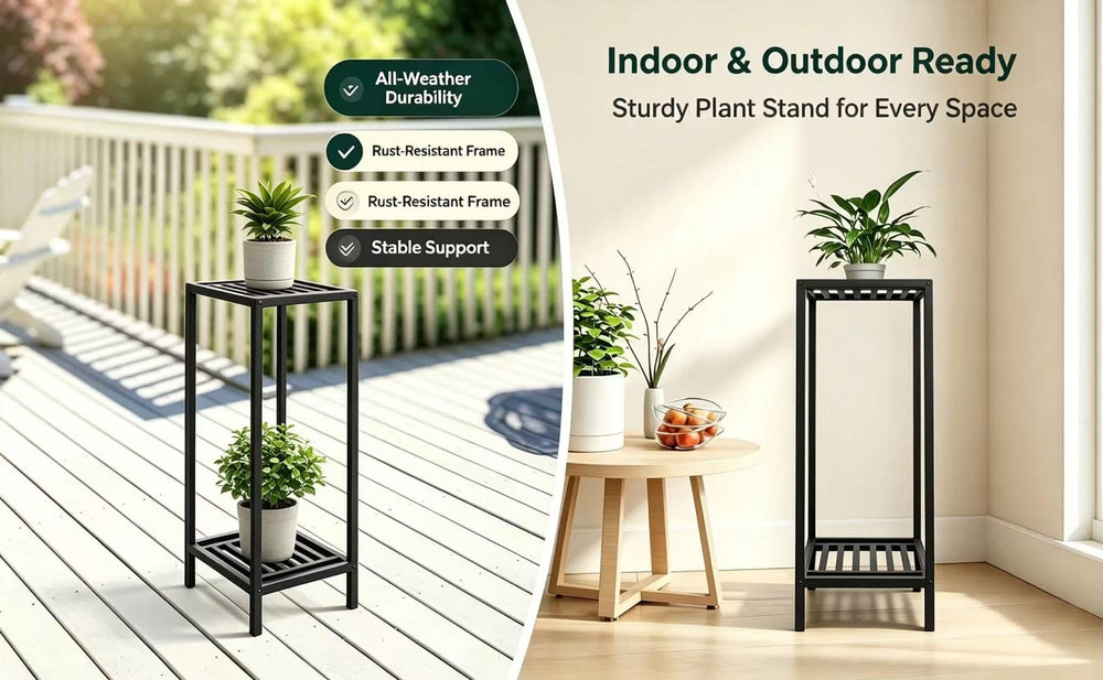 Zhongma on a balcony patio with plants demonstrating outdoor-ready weather resistance