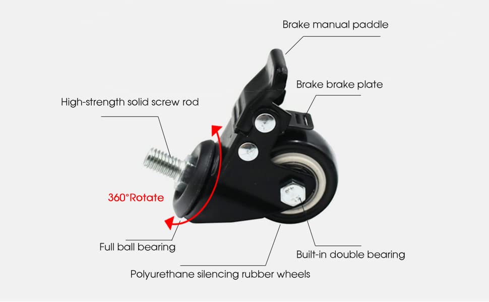 Zhongma closeup of polyurethane caster wheel highlighting smooth quiet rolling