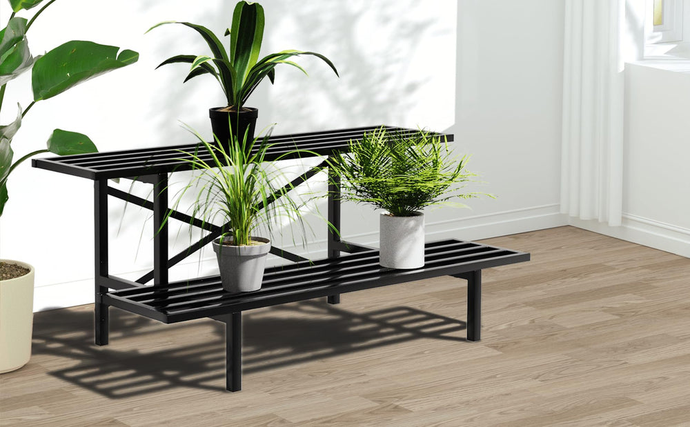 Zhongma close-up of slatted shelf showing rustproof powder-coated finish