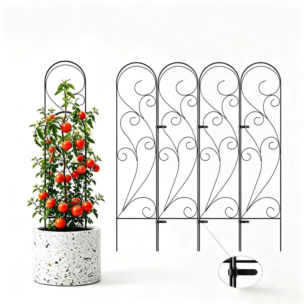 Zhongma front view of four trellises showing compact pack and ready-to-use benefit