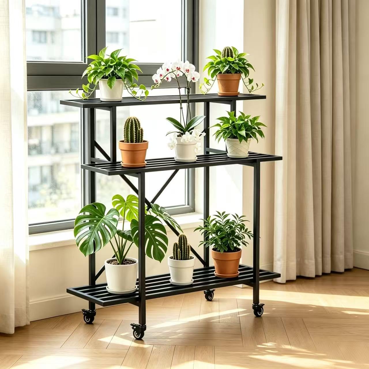 Zhongma close-up of shelf edge showing sturdy steel construction benefit