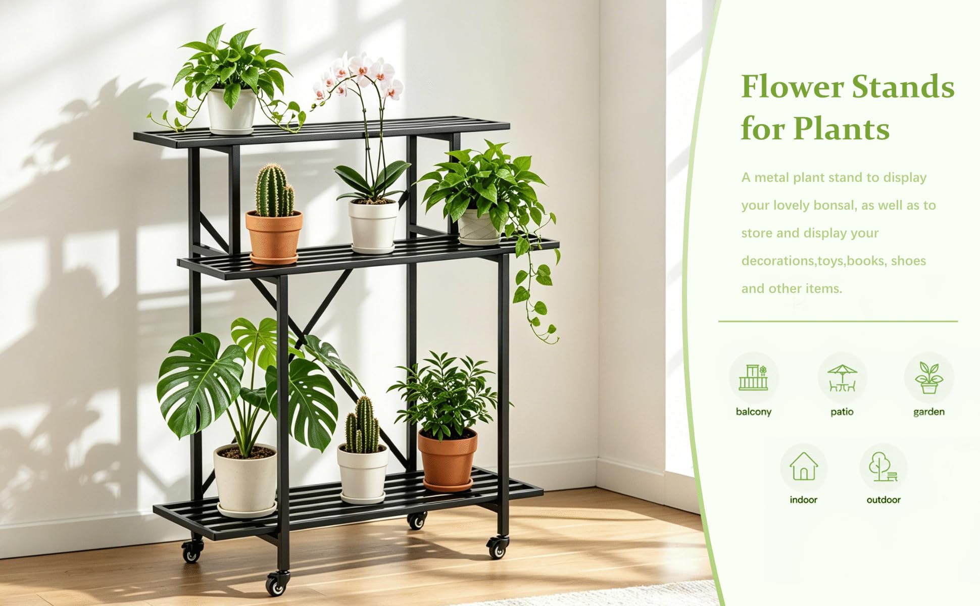 Zhongma loaded with different pot sizes indicating high weight capacity benefit