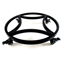 Zhongma front view of round plant caddy showing stable base and wheels, protects floors