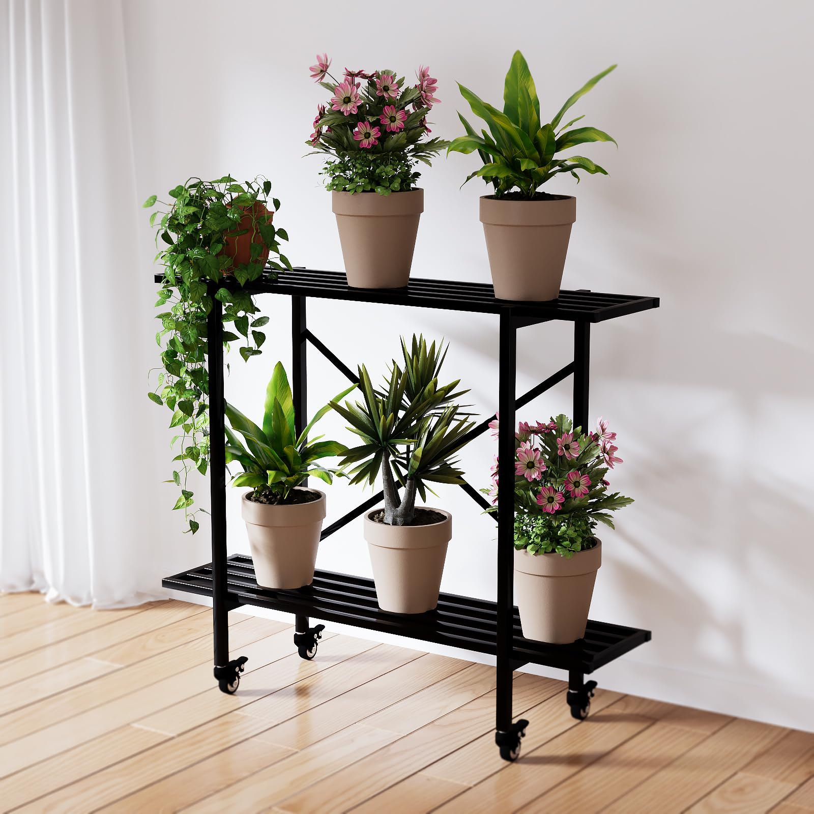 Zhongma scale with large pots showing heavy-duty capacity handling big planters