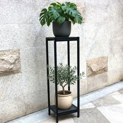 Zhongma side profile with potted plants demonstrating vertical space saving benefit