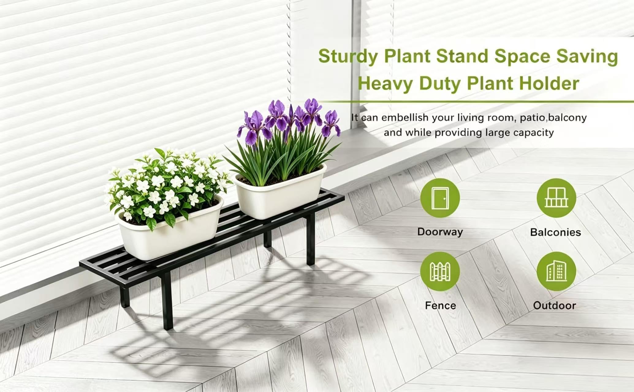 Zhongma supporting heavy ceramic pot demonstrating 220 lb capacity